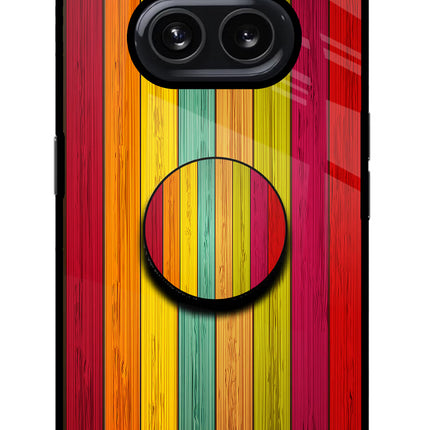 Multicolor Wooden Nothing Phone 2A Pop Case by Casekaro
