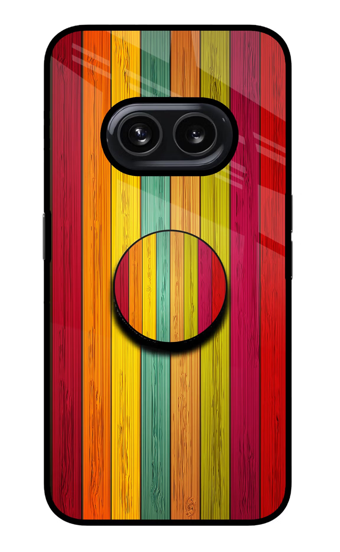 Multicolor Wooden Nothing Phone 2A Pop Case by Casekaro