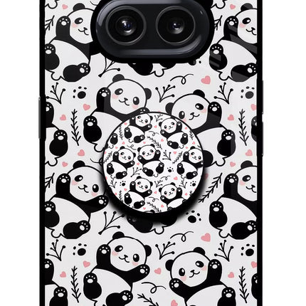Cute Panda Nothing Phone 2A Glass Case