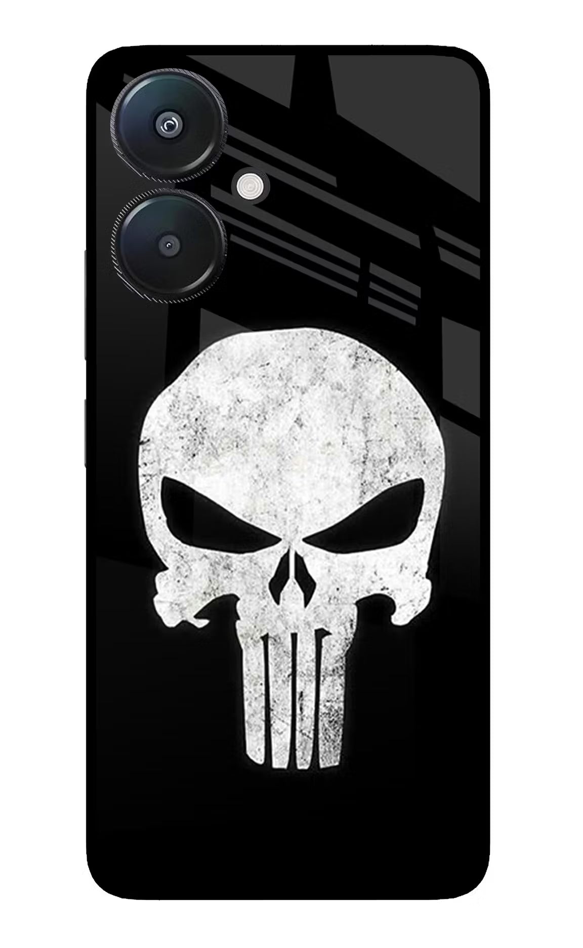 Punisher Skull Redmi 13C 5G Glass Case Back Cover by Casekaro