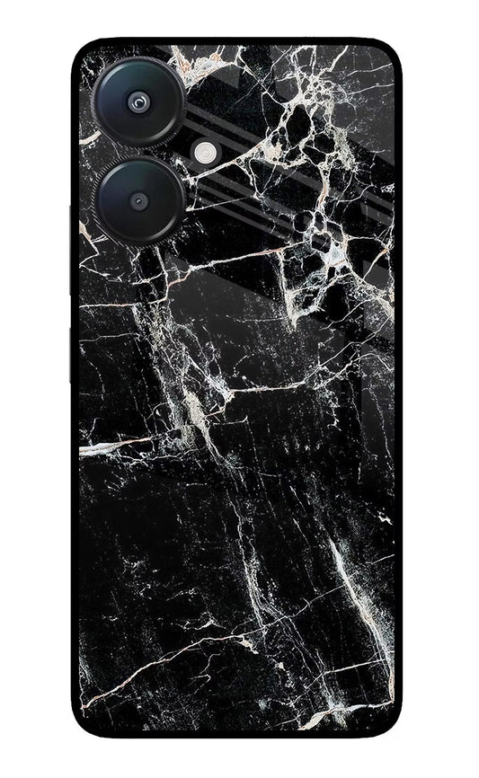 Black Marble Texture Redmi 13C 5G Glass Case