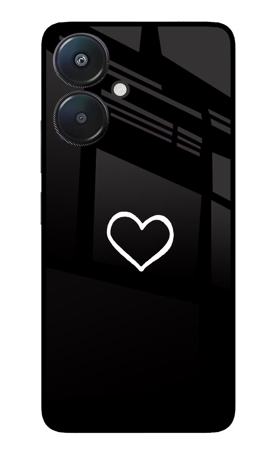 Heart Redmi 13C 5G Glass Case Back Cover by Casekaro