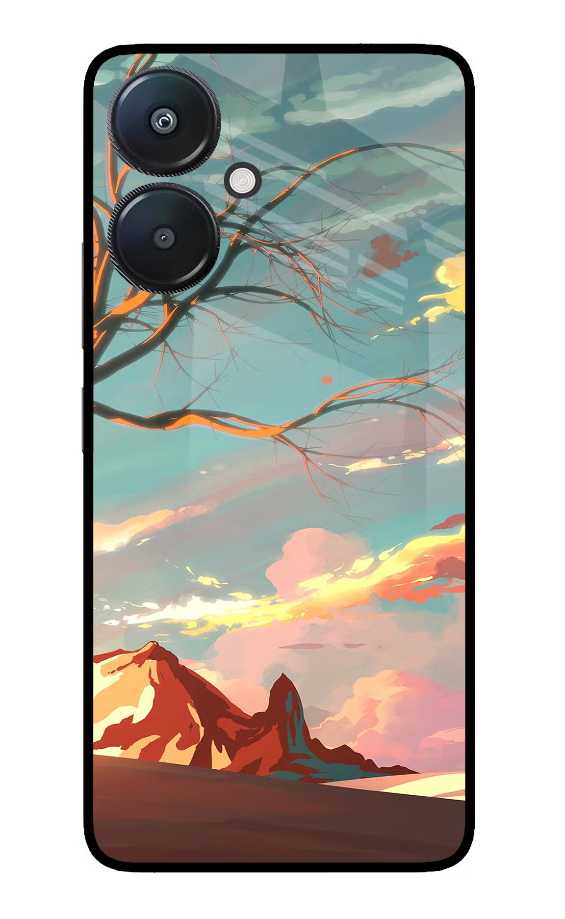 Scenery Redmi 13C 5G Glass Case Back Cover by Casekaro