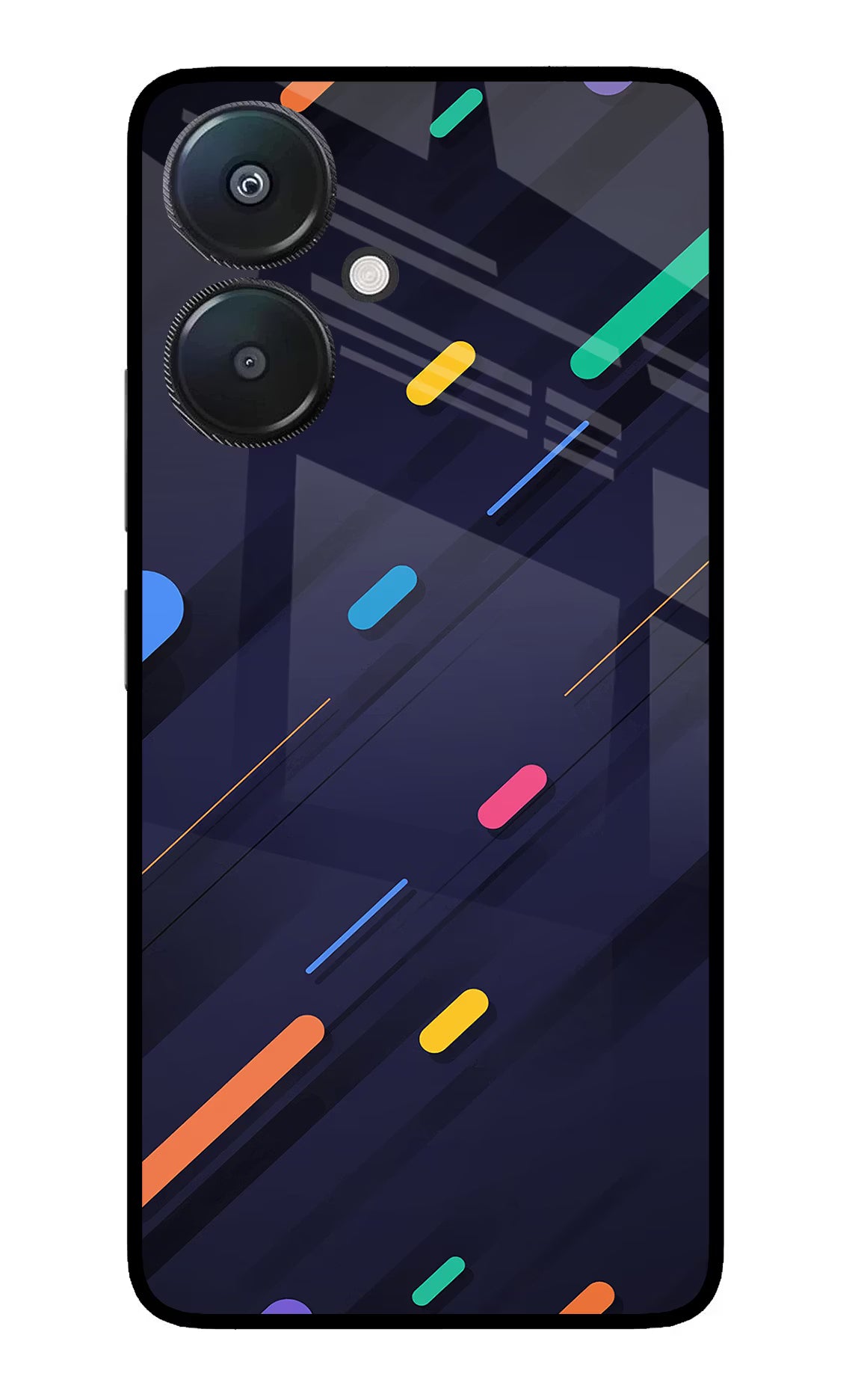 Abstract Design Redmi 13C 5G Glass Case Back Cover by Casekaro