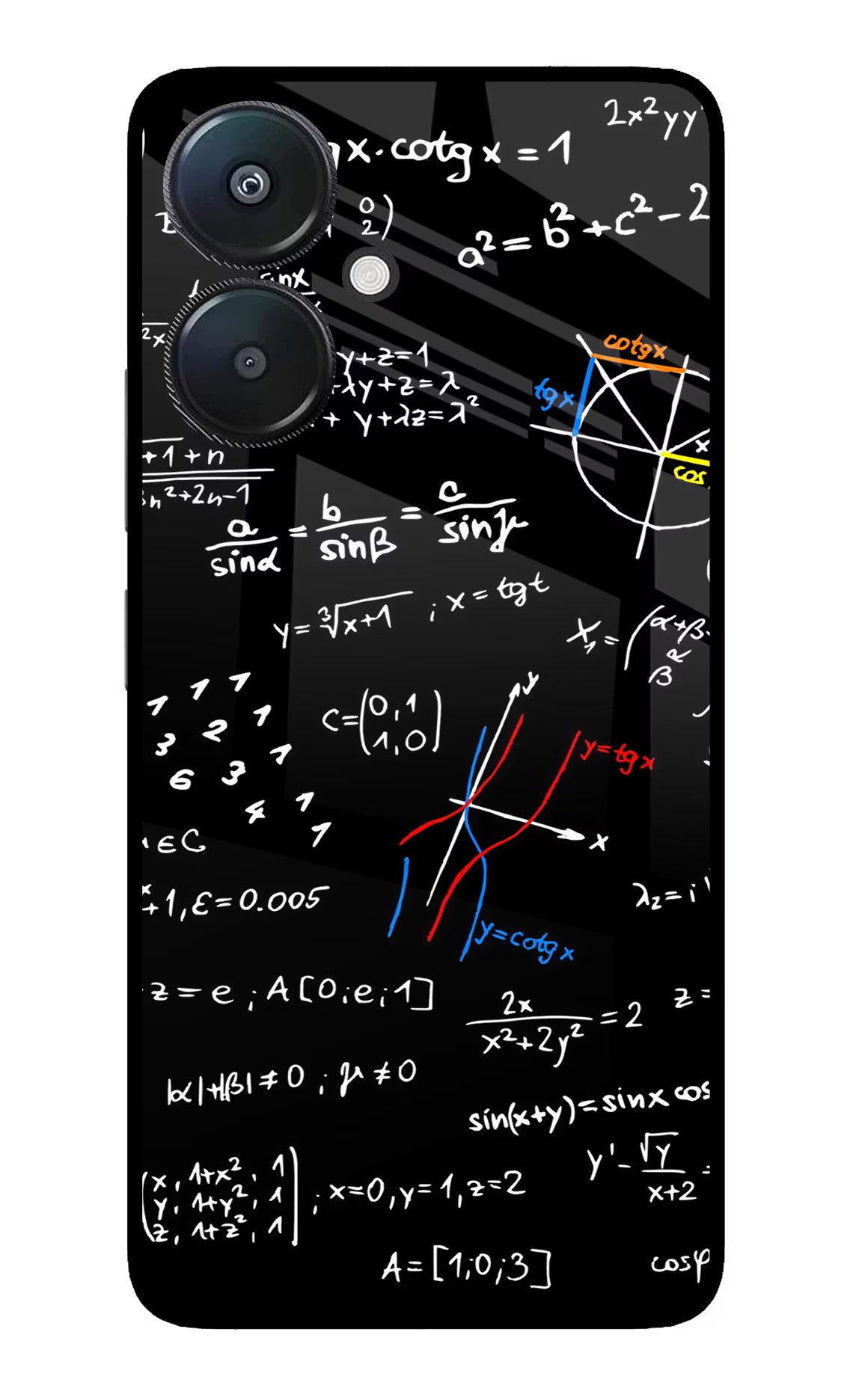 Mathematics Formula Redmi 13C 5G Glass Case Back Cover by Casekaro