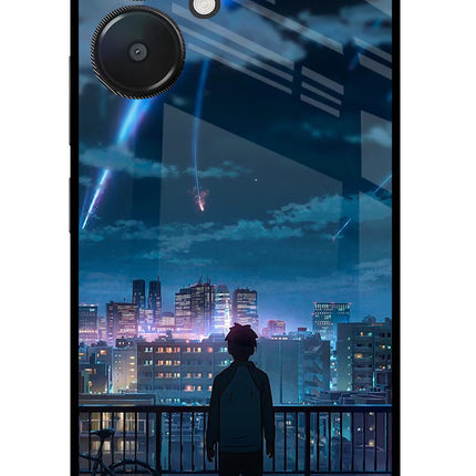 Anime Redmi 13C 5G Glass Case Back Cover by Casekaro