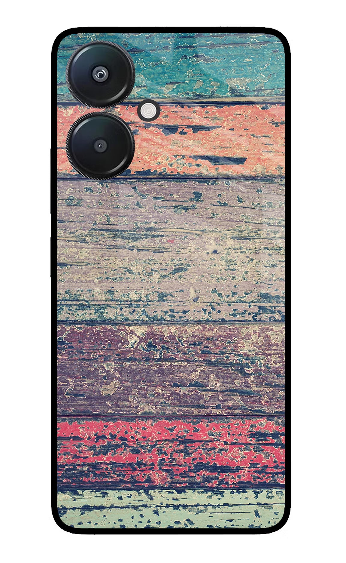 Colourful Wall Redmi 13C 5G Glass Case Back Cover by Casekaro