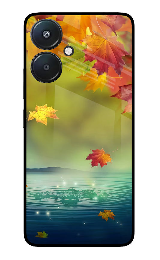 Flowers Redmi 13C 5G Glass Case