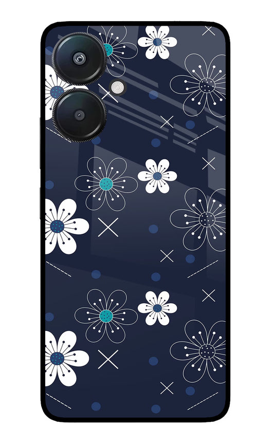 Flowers Redmi 13C 5G Glass Case