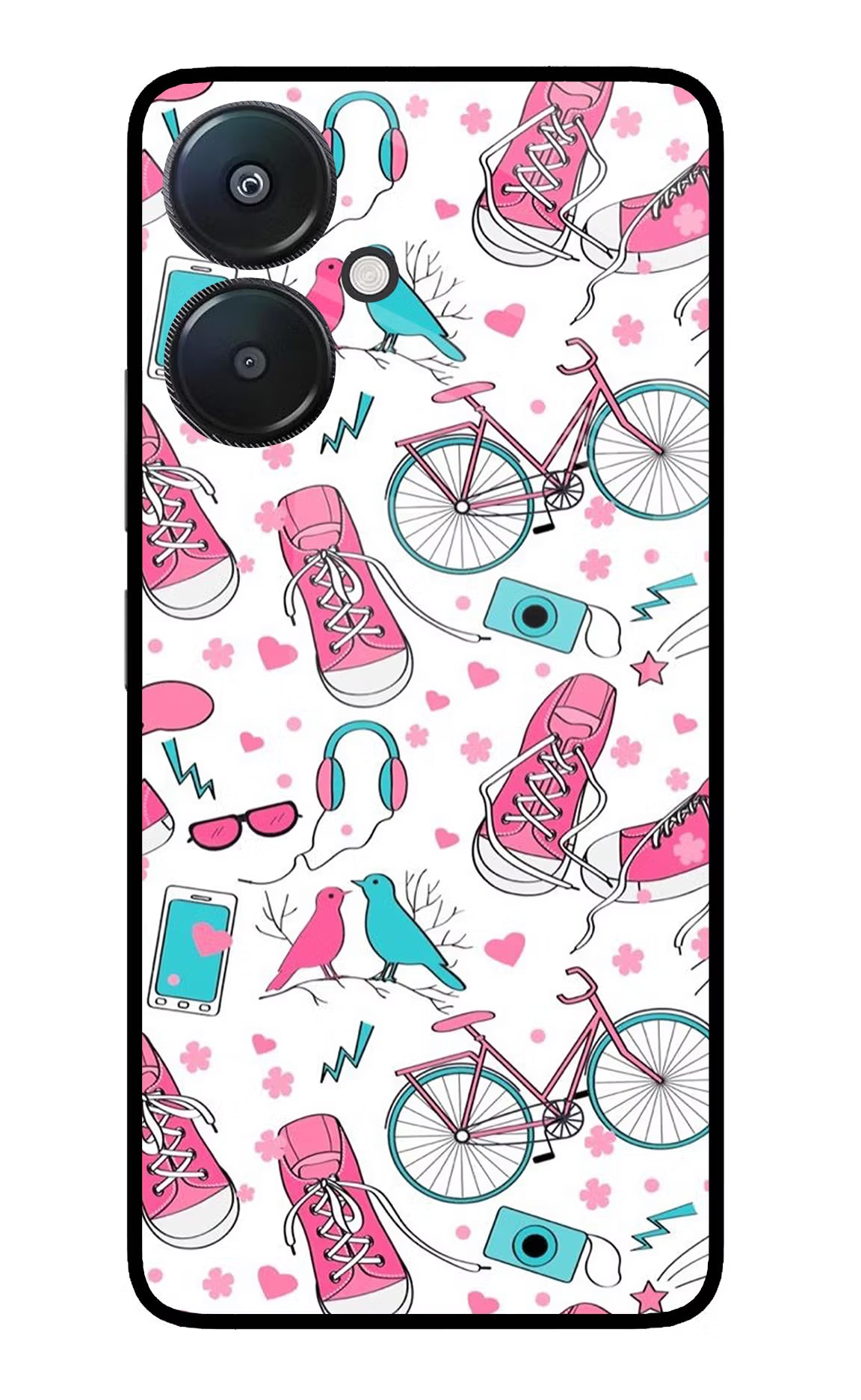 Artwork Redmi 13C 5G Glass Case Back Cover by Casekaro