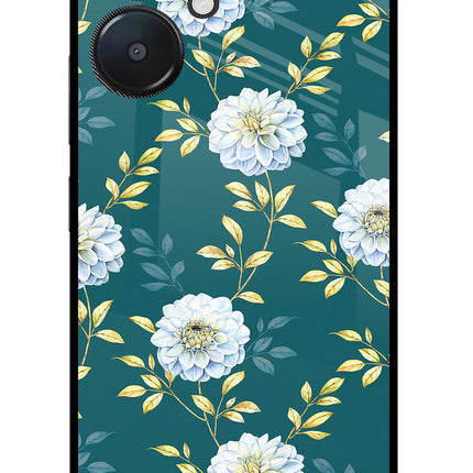 Flowers Redmi 13C 5G Glass Case Back Cover by Casekaro