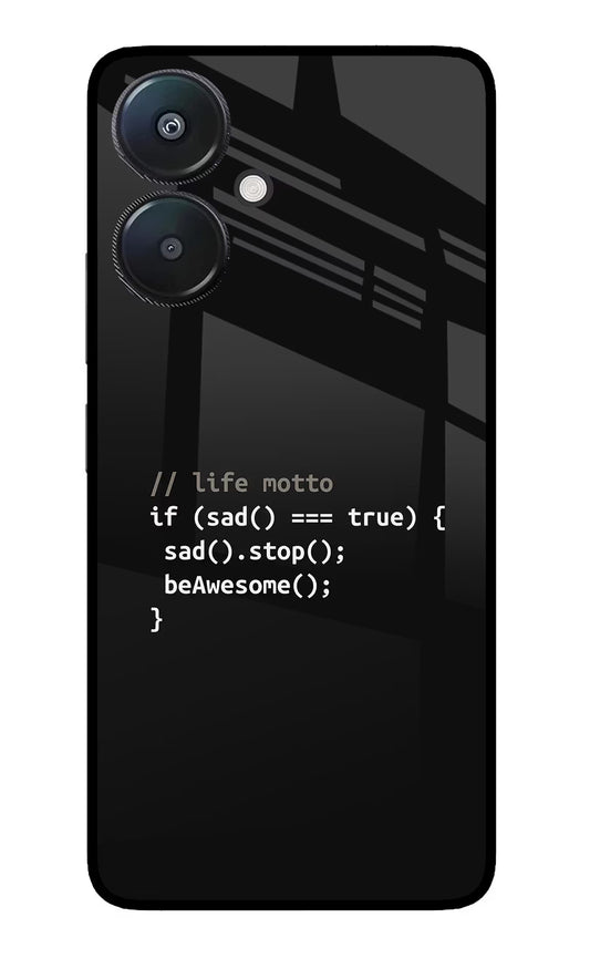 Life Motto Code Redmi 13C 5G Glass Case