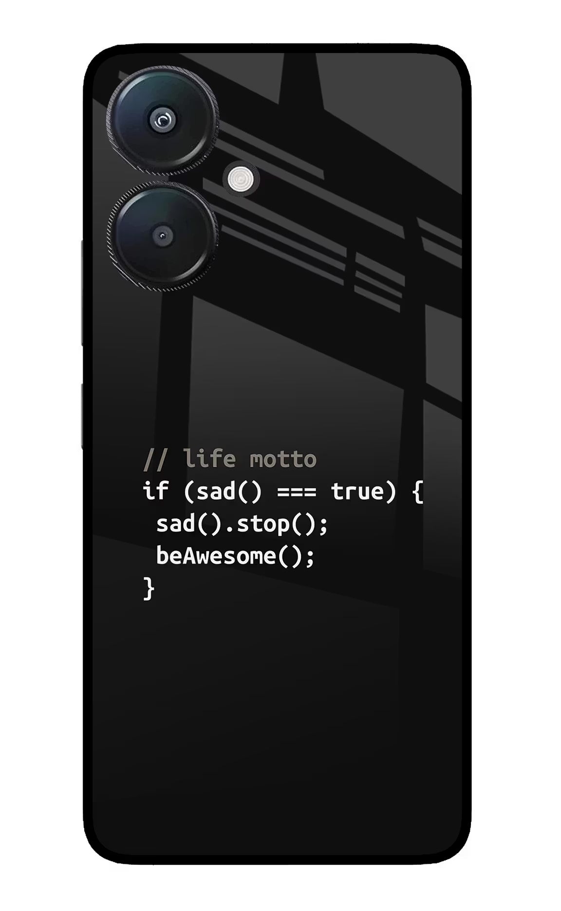 Life Motto Code Redmi 13C 5G Glass Case Back Cover by Casekaro