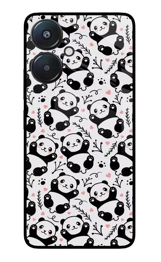 Cute Panda Redmi 13C 5G Glass Case