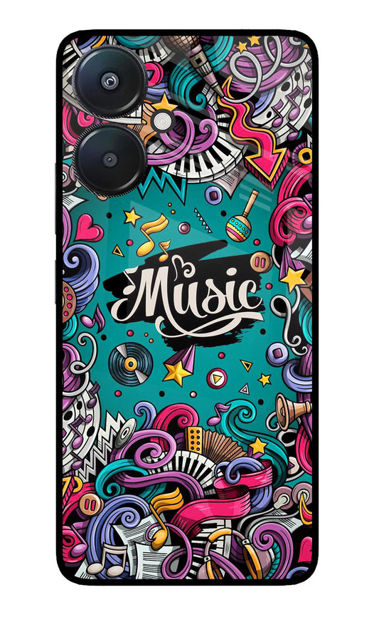 Music Graffiti Redmi 13C 5G Glass Case