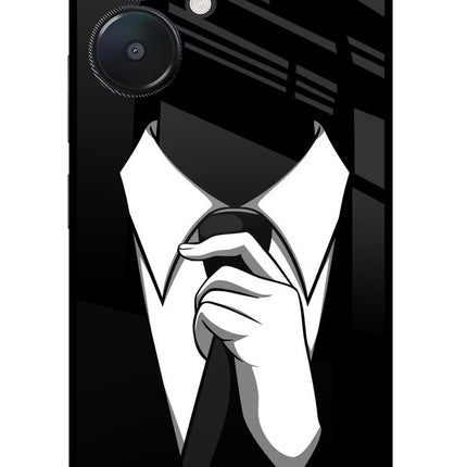 Black Tie Redmi 13C 5G Glass Case