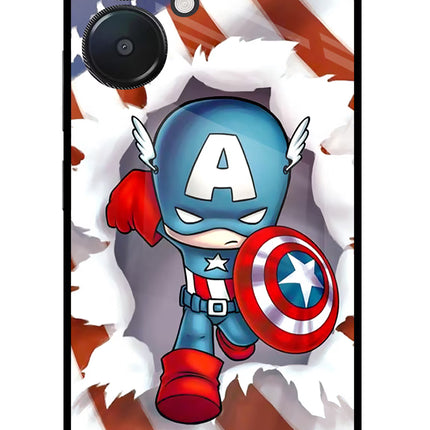 Captain America Redmi 13C 5G Glass Case