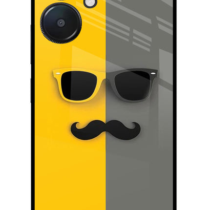 Sunglasses with Mustache Redmi 13C 5G Glass Case