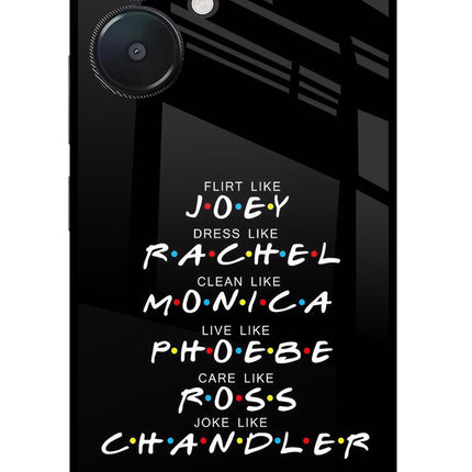 FRIENDS Character Redmi 13C 5G Glass Case