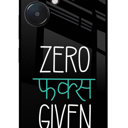 Zero Fucks Given Redmi 13C 5G Glass Case