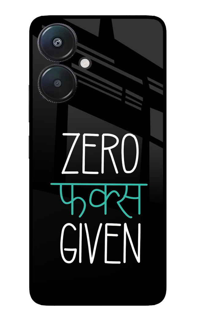 Zero Fucks Given Redmi 13C 5G Glass Case