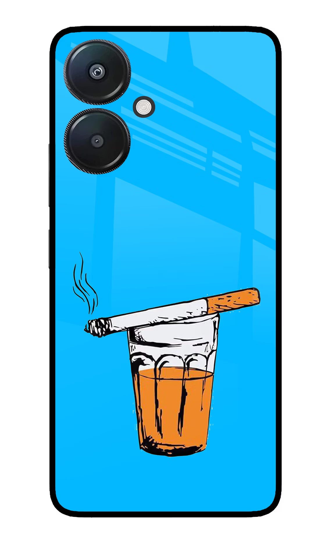 Chai Sutta Redmi 13C 5G Glass Case Back Cover by Casekaro