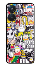 Sticker Bomb Redmi 13C 5G Glass Case