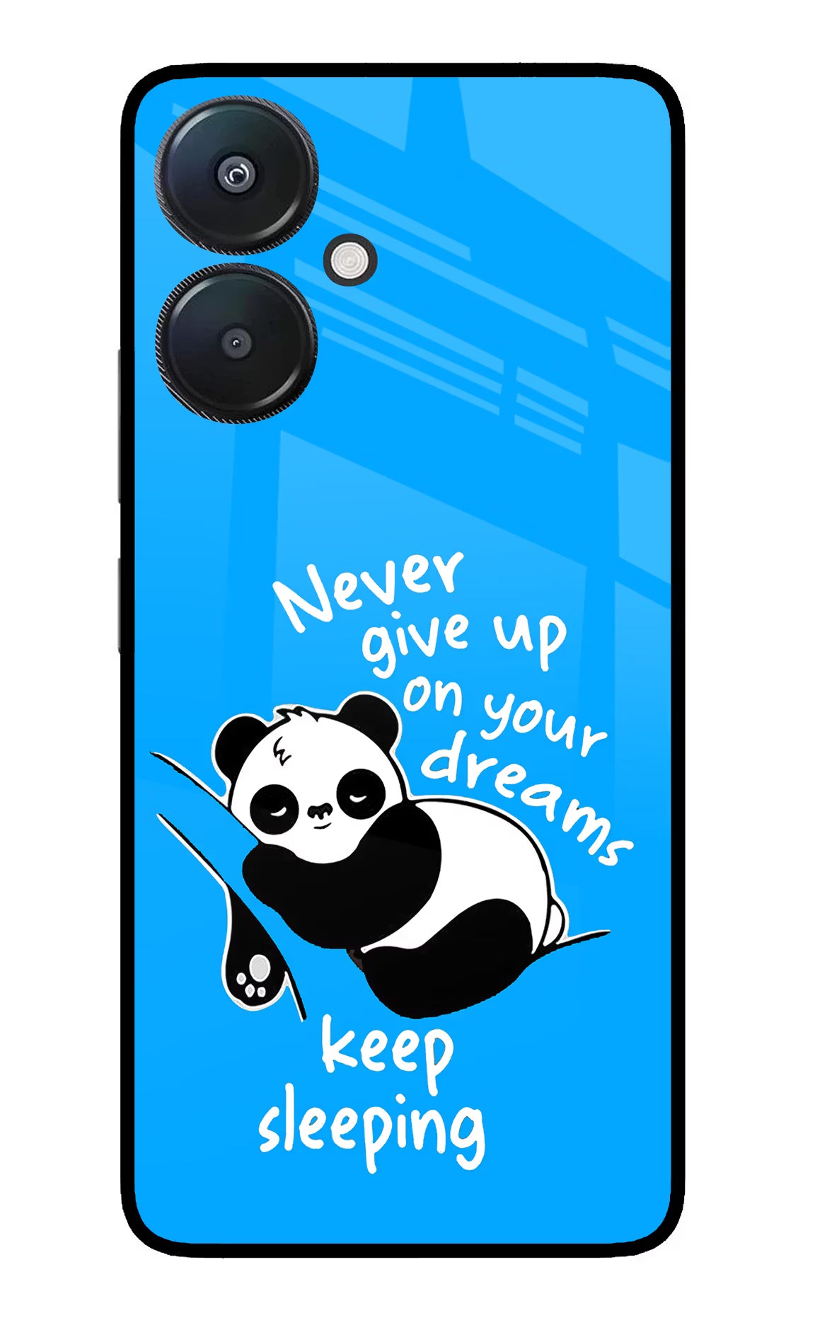 Keep Sleeping Redmi 13C 5G Glass Case Back Cover by Casekaro