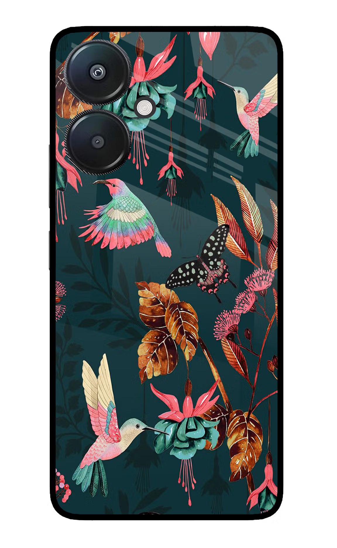 Birds Redmi 13C 5G Glass Case Back Cover by Casekaro