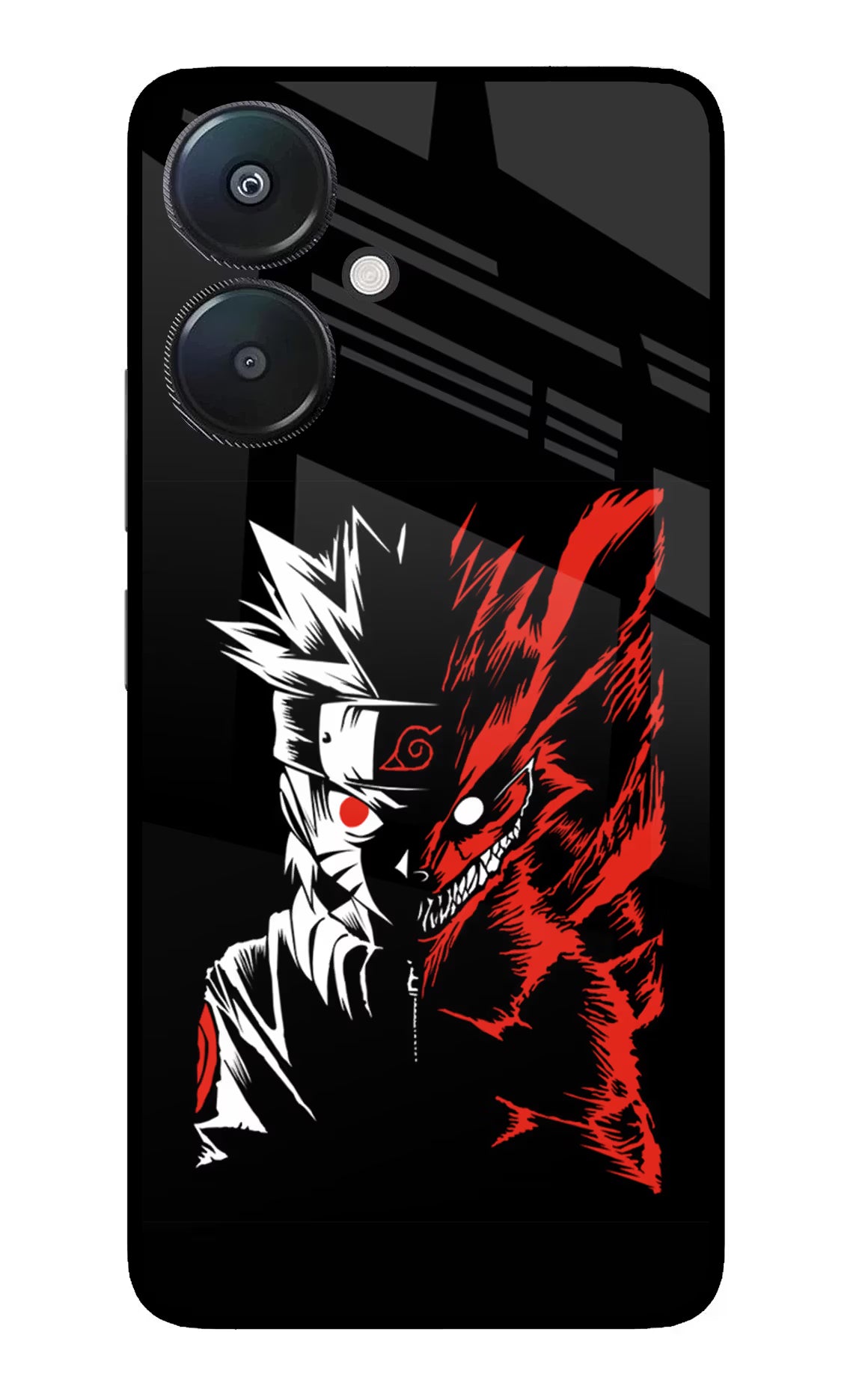 Naruto Two Face Redmi 13C 5G Glass Case Back Cover by Casekaro