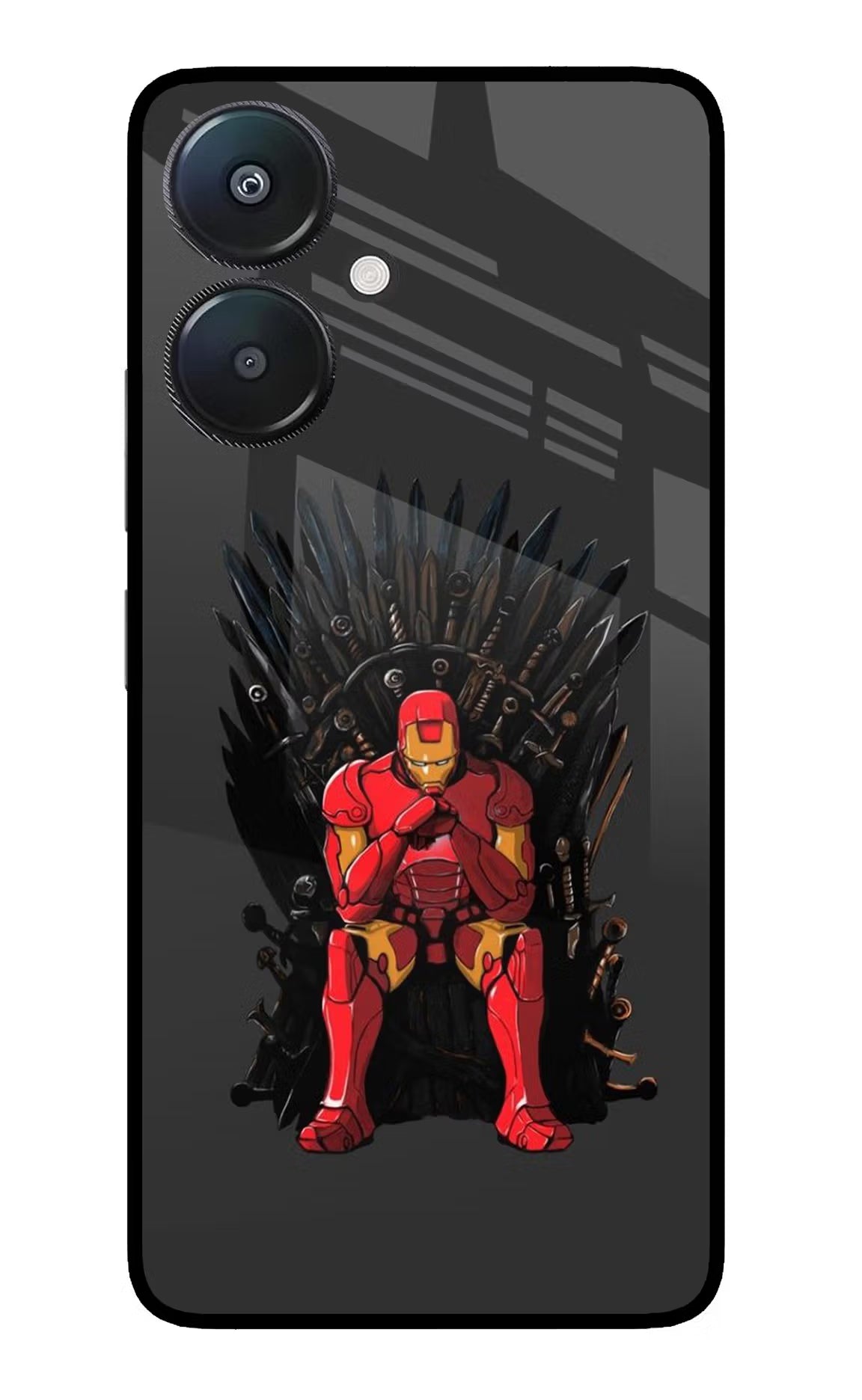 Ironman Throne Redmi 13C 5G Glass Case Back Cover by Casekaro