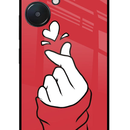 Korean Love Sign Redmi 13C 5G Glass Case