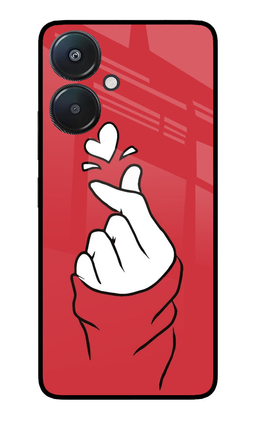 Korean Love Sign Redmi 13C 5G Glass Case