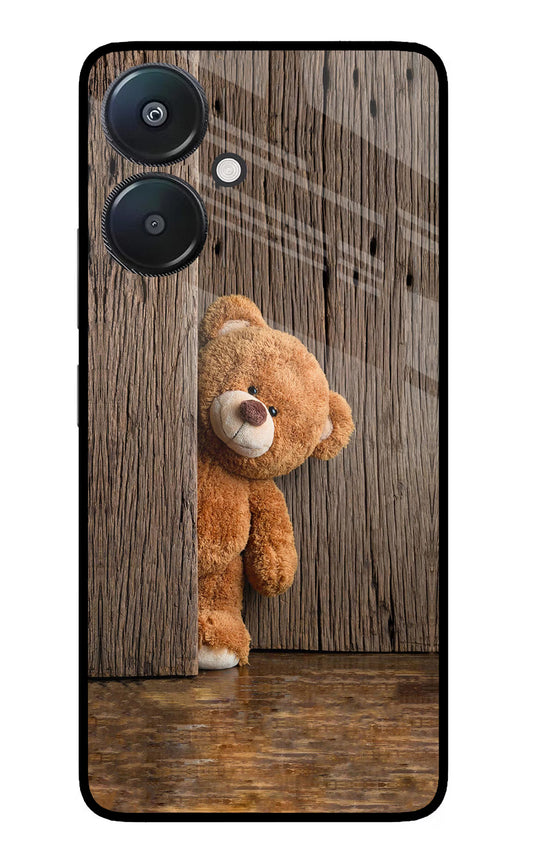 Teddy Wooden Redmi 13C 5G Glass Case