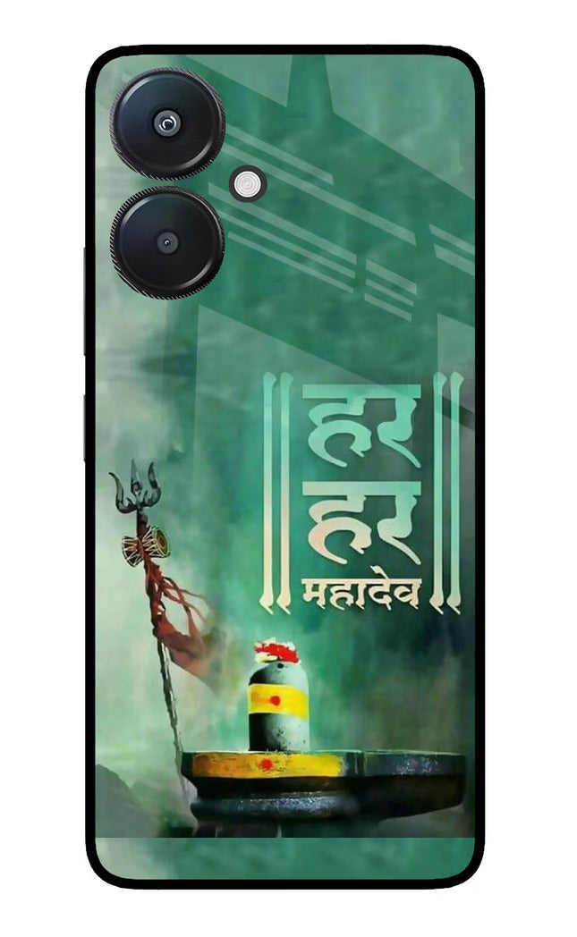 Har Har Mahadev Shivling Redmi 13C 5G Glass Case