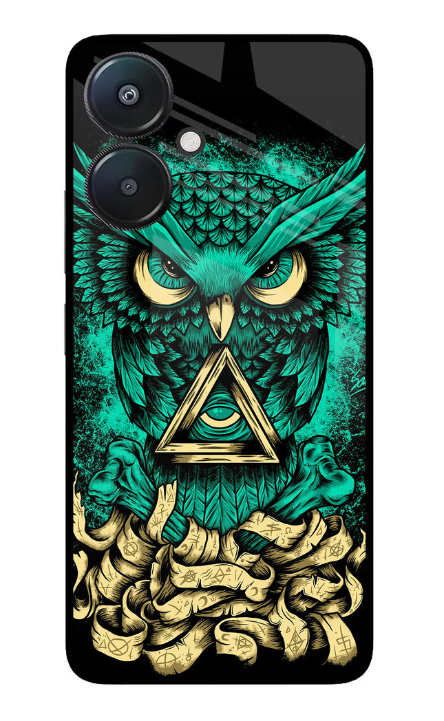 Green Owl Redmi 13C 5G Glass Case