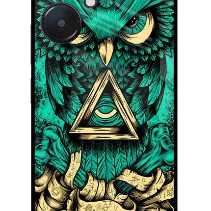 Green Owl Redmi 13C 5G Glass Case