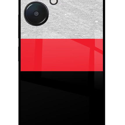 Tri Color Pattern Redmi 13C 5G Glass Case