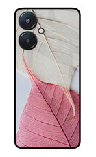 White Pink Leaf Redmi 13C 5G Glass Case