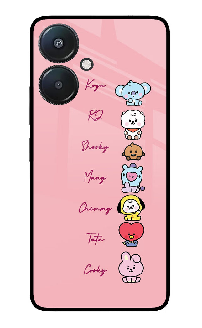 BTS names Redmi 13C 5G Glass Case