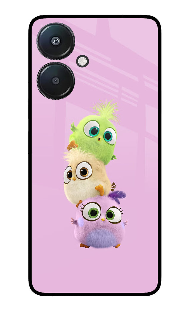 Cute Little Birds Redmi 13C 5G Glass Case