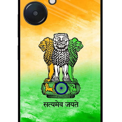 Satyamev Jayate Flag Redmi 13C 5G Glass Case