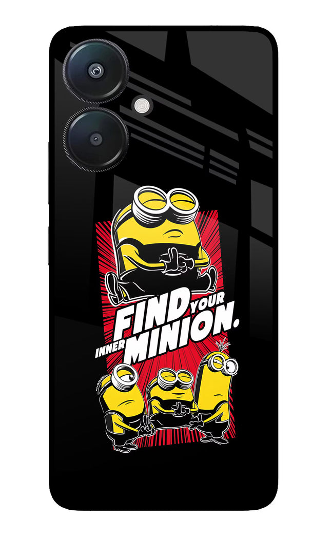 Find your inner Minion Redmi 13C 5G Glass Case