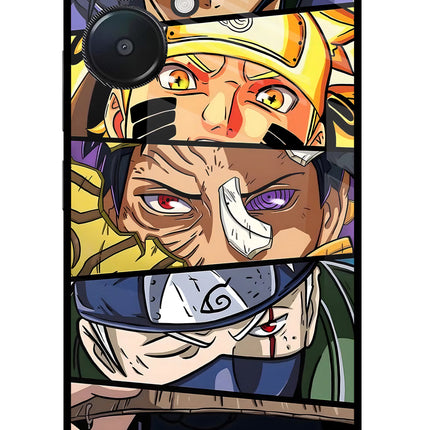 Naruto Character Redmi 13C 5G Glass Case Back Cover by Casekaro