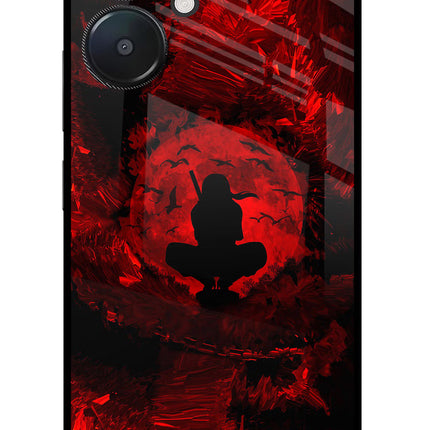 Itachi Uchiha Redmi 13C 5G Glass Case Back Cover by Casekaro