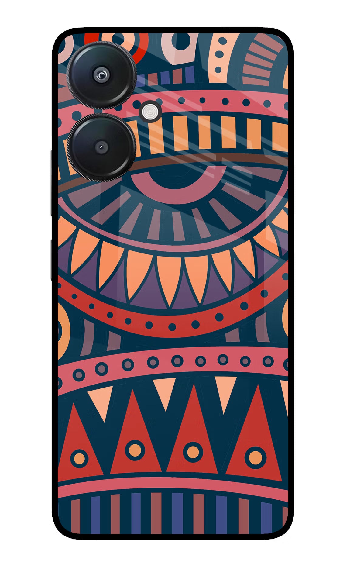 African Culture Design Redmi 13C 5G Glass Case Back Cover by Casekaro