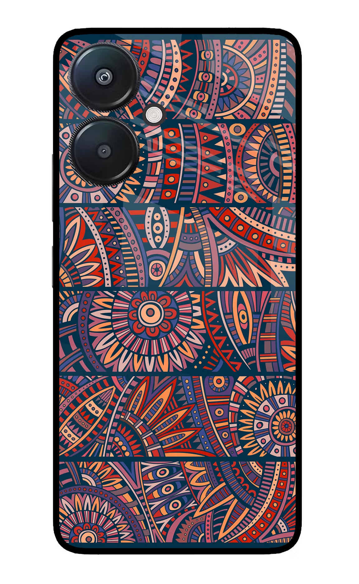 African Culture Design Redmi 13C 5G Glass Case Back Cover by Casekaro
