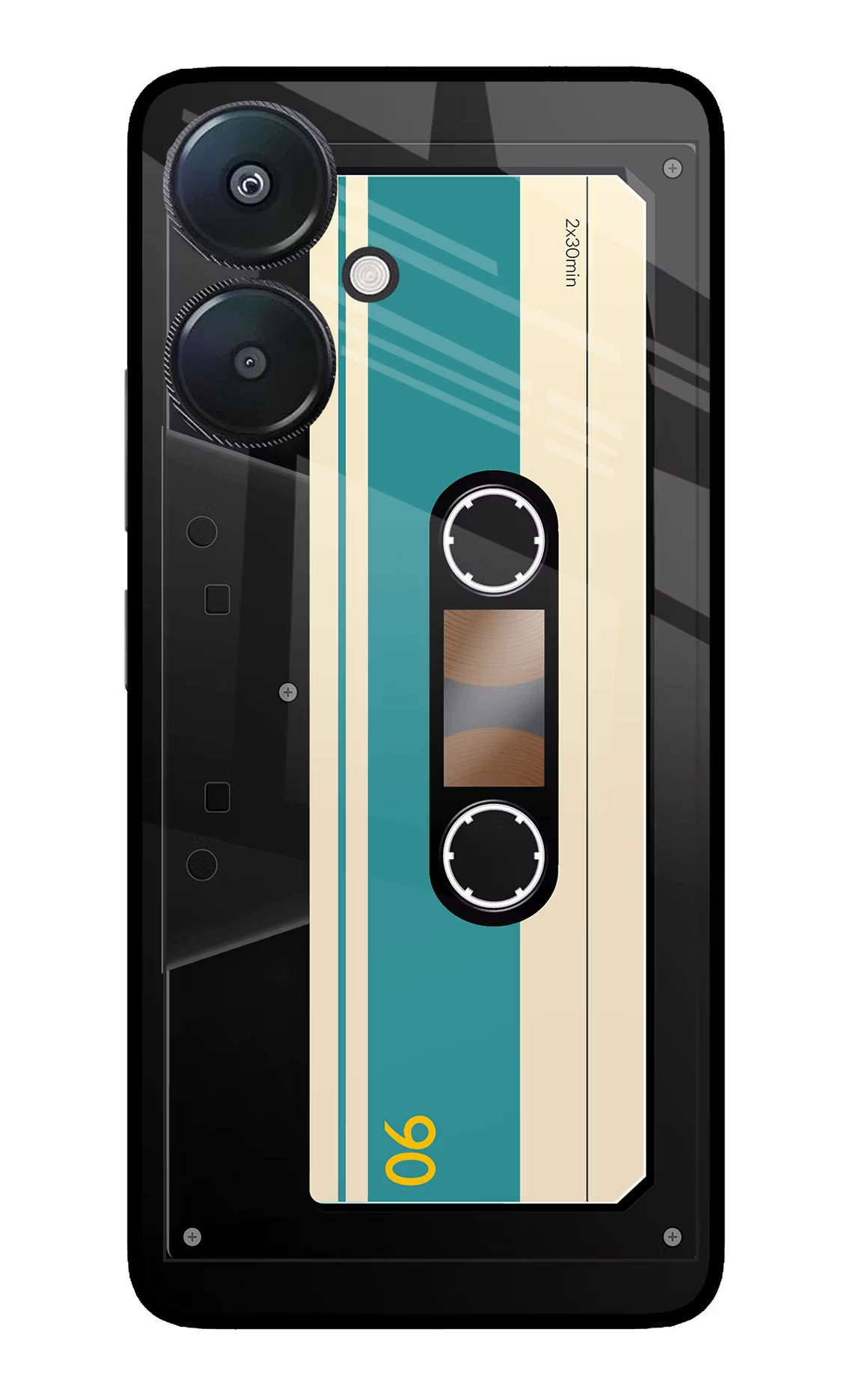 Cassette Redmi 13C 5G Glass Case Back Cover by Casekaro