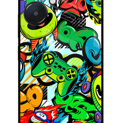 Game Doodle Redmi 13C 5G Glass Case