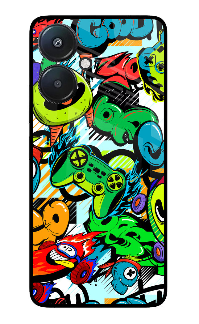 Game Doodle Redmi 13C 5G Glass Case